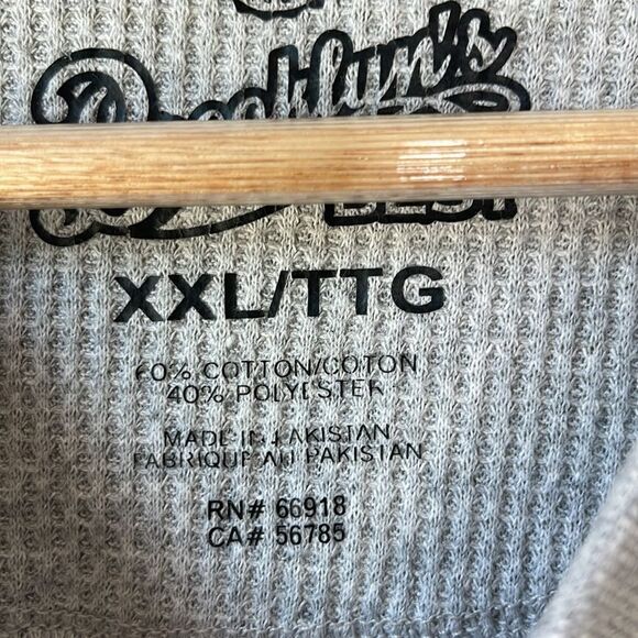 NWT Brooklyn’s Best Gray Waffle Thermal Henley XXL - Picture 6 of 6